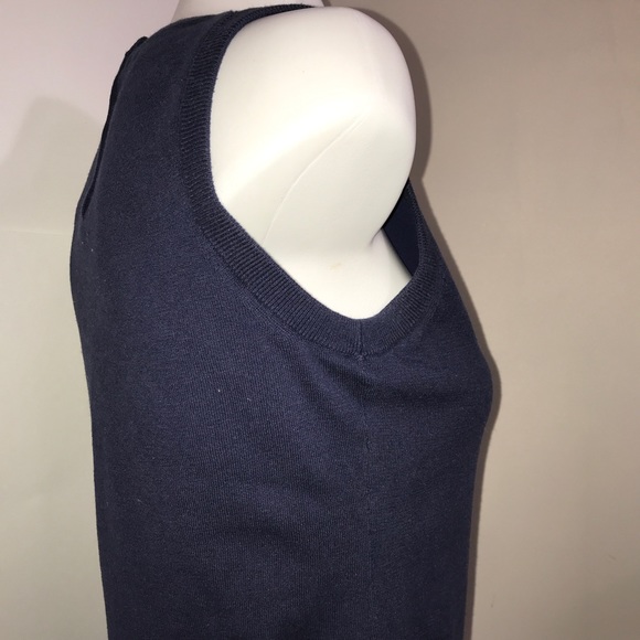 Banana Republic Navy Georgette Silk Sleeveless Top - Picture 5 of 10